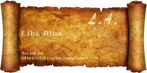 Libi Alba névjegykártya